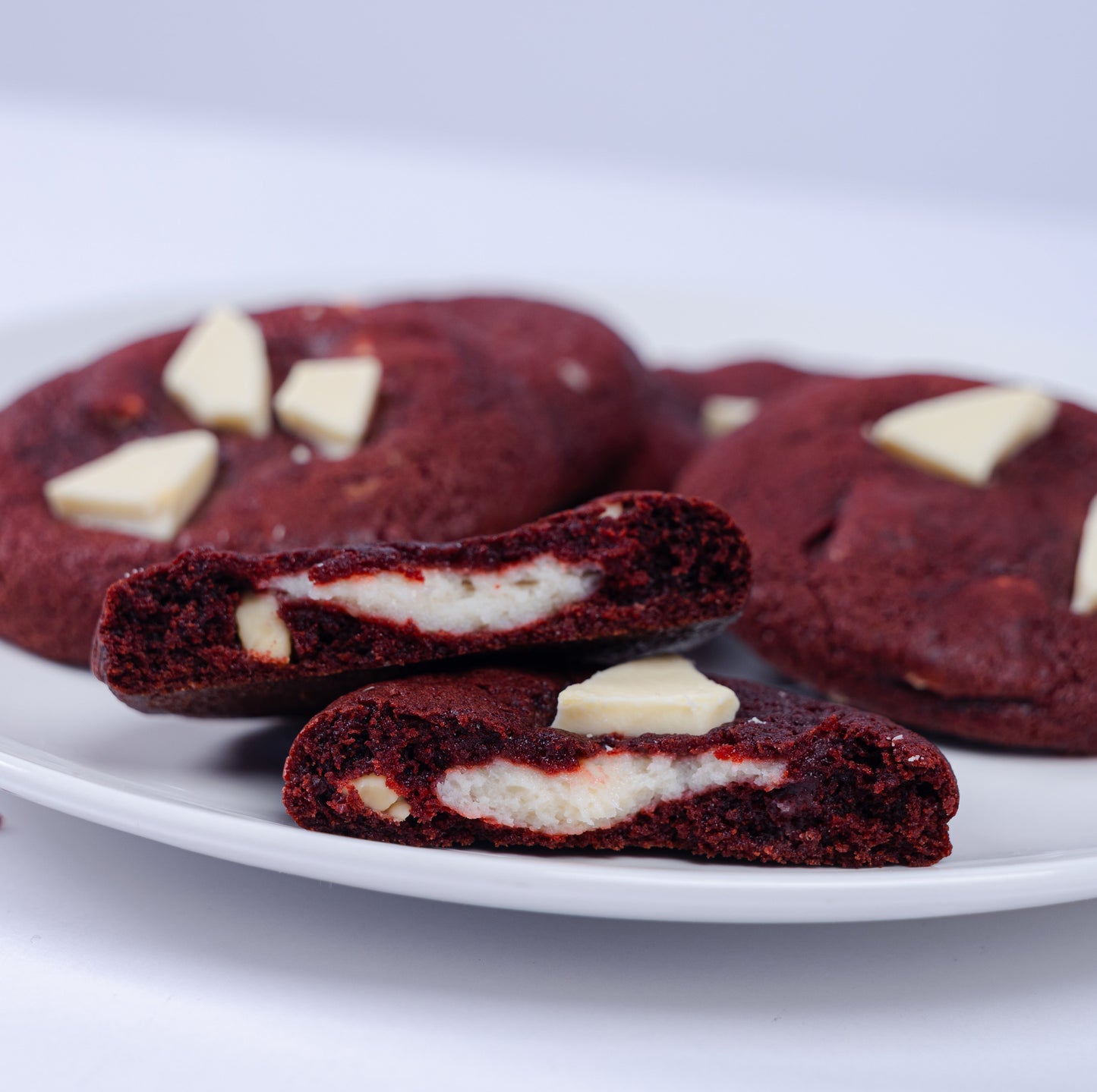 Red Velvet Cheesecake Stuffed Cookie